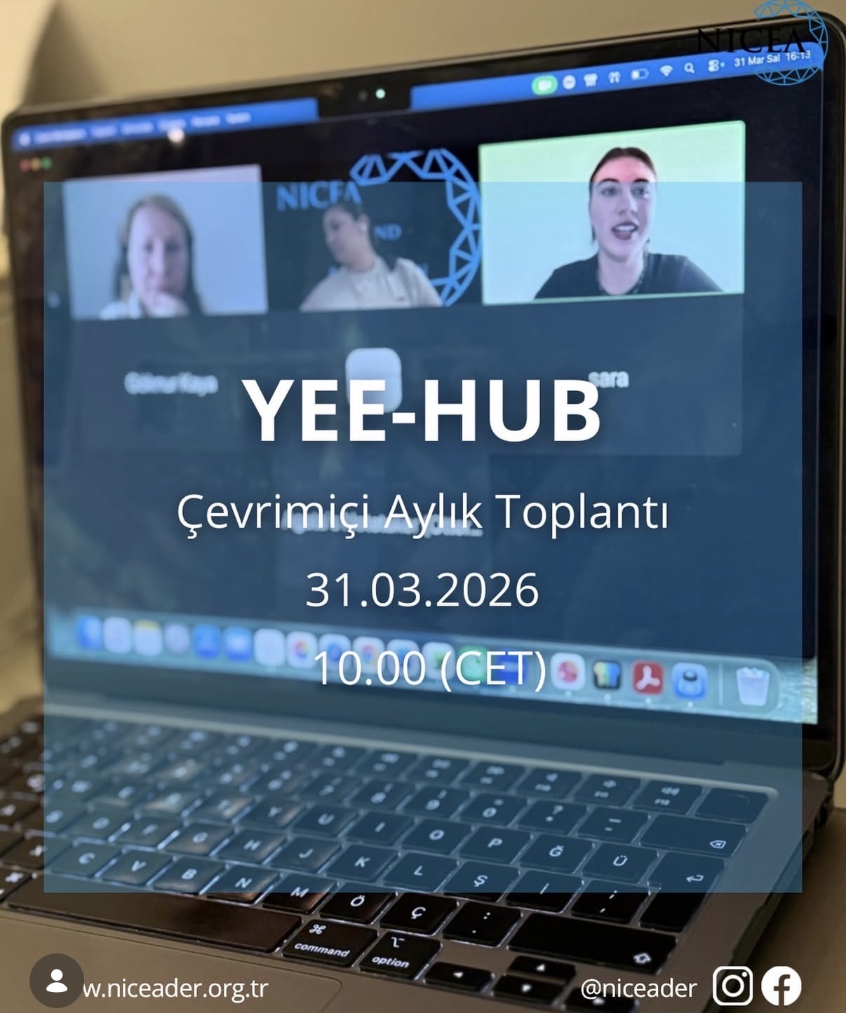 YEE-HUB projesi kapsamında çevrim içi toplantı gerçekleştirildi.