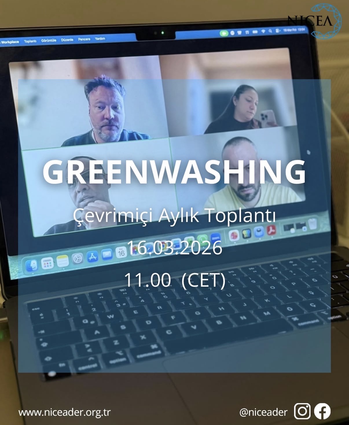 Greenwashing projesi kapsamında çevrim içi toplantı gerçekleştirildi